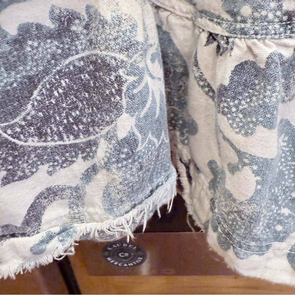 Pilcro by Anthropologie Puff Sleeve Dress/ with Frayed Hems XL - Picture 5 of 16